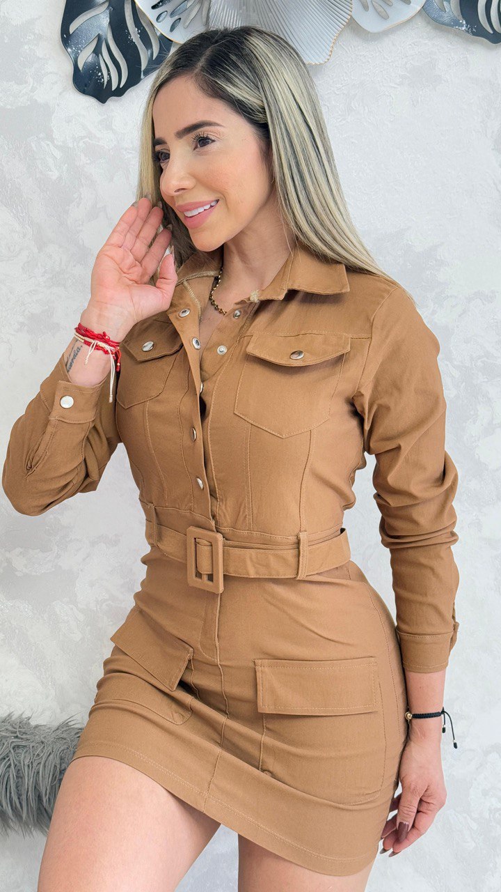 Vestido safari