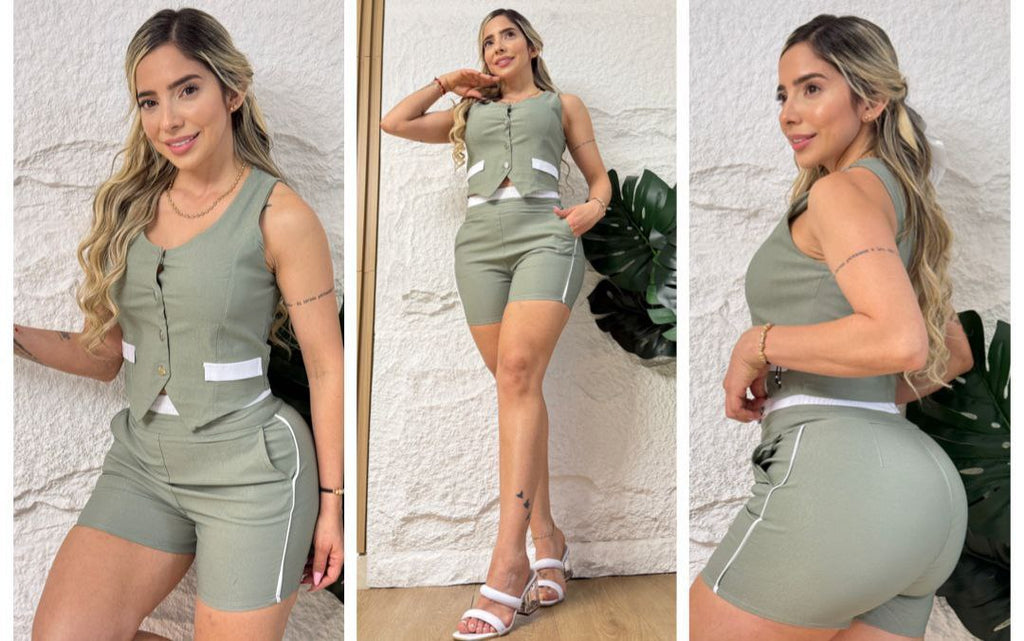 Conjunto 2 prendas short y chaleco