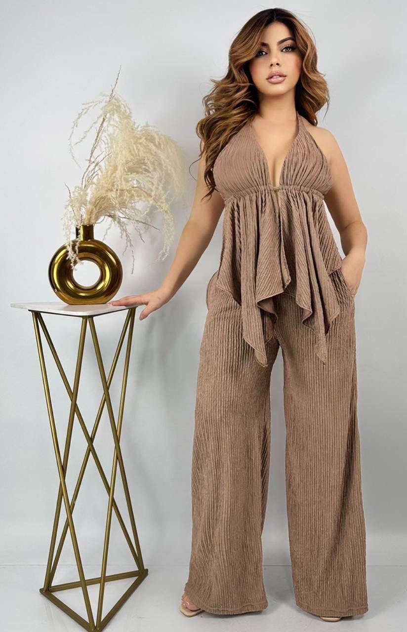 Conjunto blusa y pantalón palazo