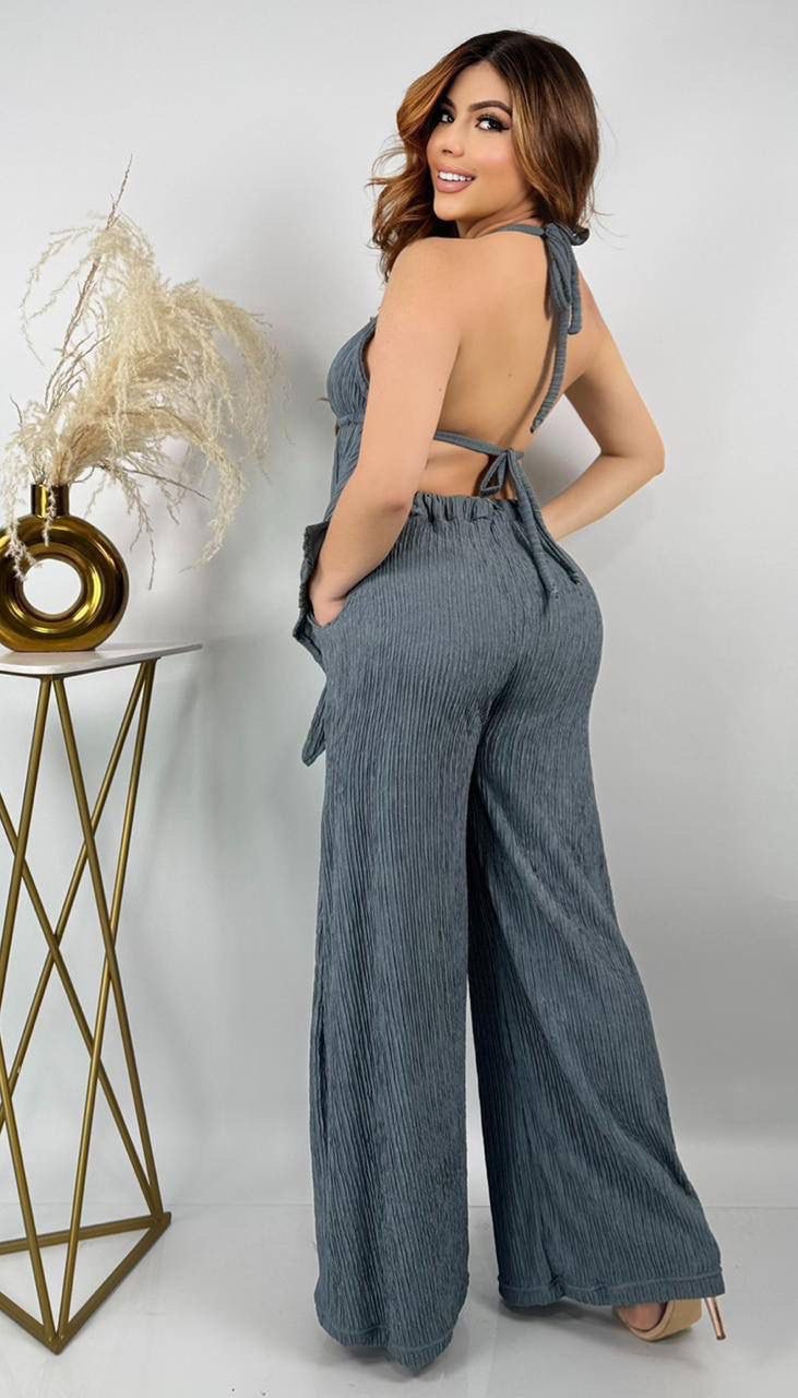 Conjunto blusa y pantalón palazo