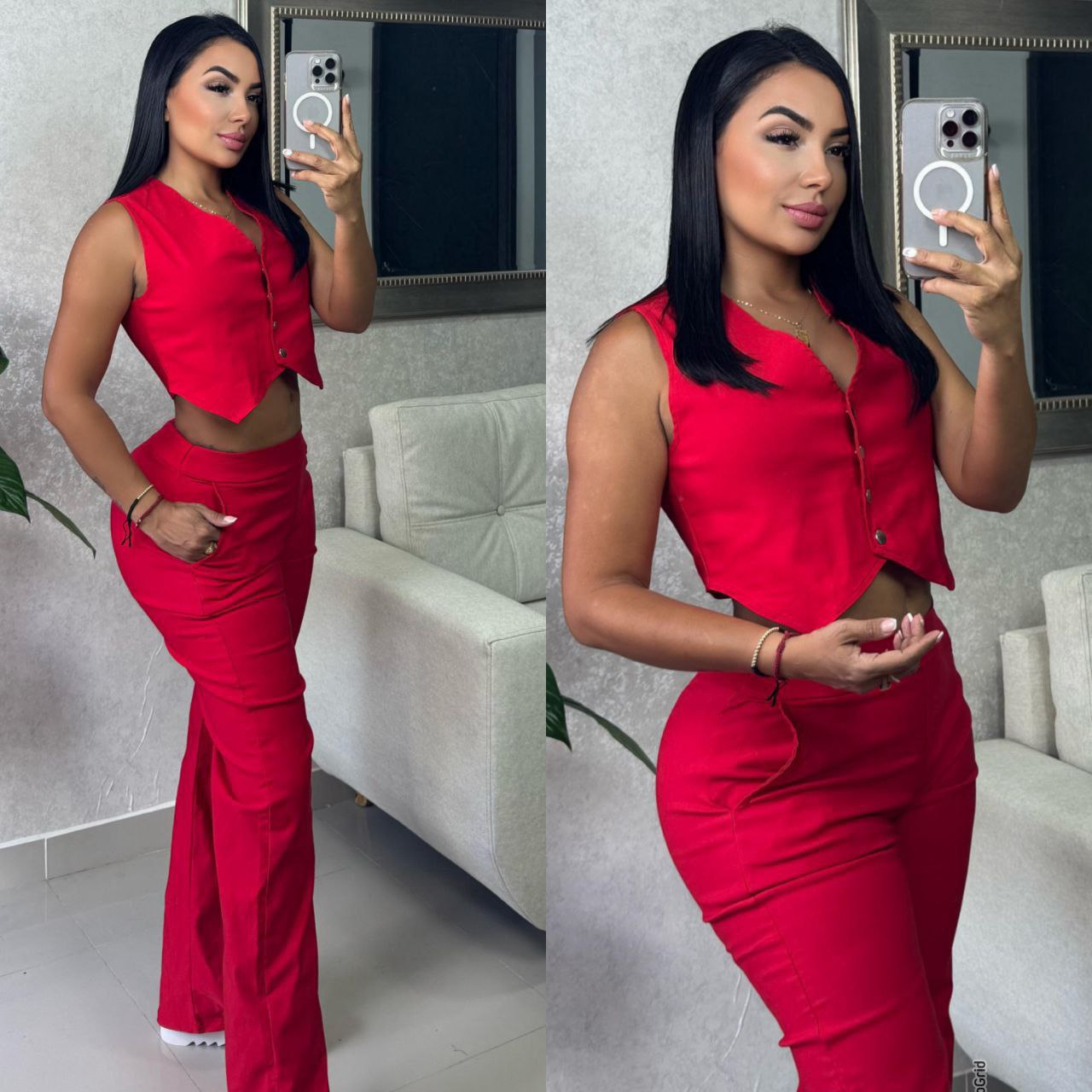 Conjunto chaleco y pantalón