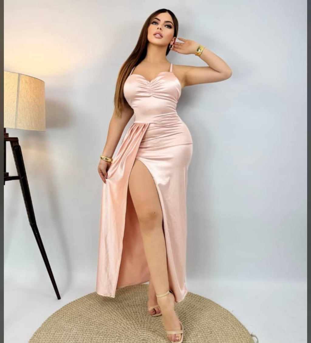 Vestido metalizado Tiras