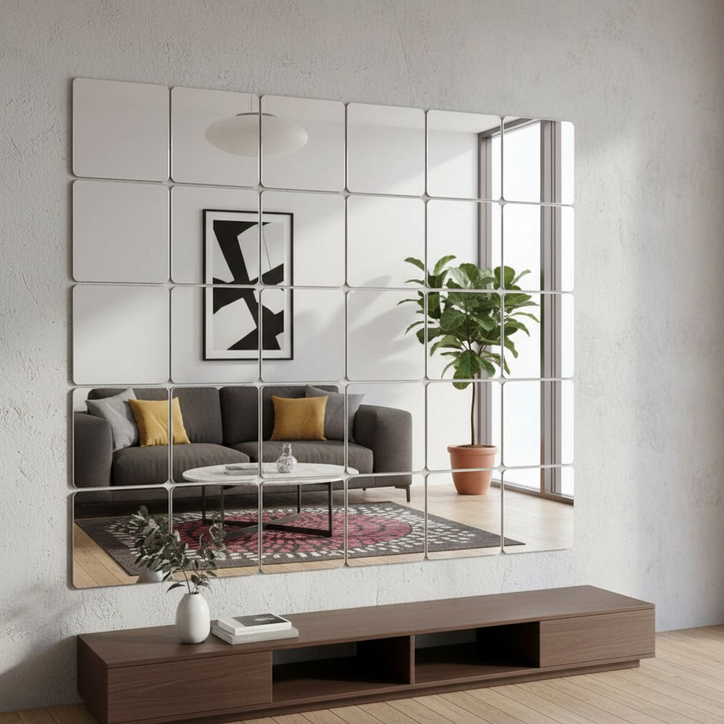 Espejos Acrilicos Adhesivos Cuadrados X30