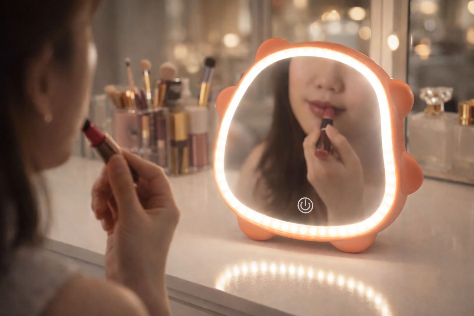 Espejo pequeño con Luz led